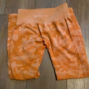 Size small orange NVGTN camo leggings